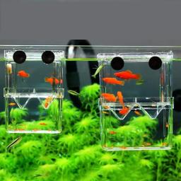 Caixa de isolamento para aquário, 8*7*11cm, transparente, criação de peixes, incubadora, tanque de peixes, incubadora, casa de casa - Image 1