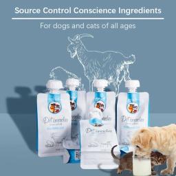 Lanches de leite de cabra natural para gatos e cães, alimento para cachorros e gatinhos, cálcio nutritivo, suplemento, cabelo amaciante, Pet Food Snacks, Saanen, novo - Image 4