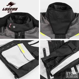 Impermeável moto jaqueta e calças terno, roupas motocross equitação, engrenagem protetora, moto, moto, inverno - Image 4