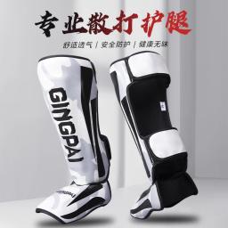 Caneleiras de boxe mais grossas, proteção de couro pu, equipamento de leggings, artes marciais, muay thai, perna, taekwondo, pés, protetores de tornozelo - Image 1