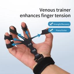 Aperto de mão 5 dedo exercitador força trainning potência antebraço reabilitação silicone trainer fortalecedor ajustável para pulso - Image 2