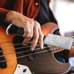 Música limpeza escova de limpeza instrumento instrumento instrumento ferramenta de limpeza de baixo guitarra cuidados removedor de poeira escova para manutenção limpa - Image 6