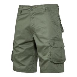 Calções masculinos soltos tamanho grande multi-bolso macacão verão algodão confortável calças de níquel ao ar livre casual esportes calças de praia - Image 4