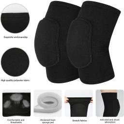 Joelhos Esponja Elástica para Adultos e Crianças, Joelheiras Esportivas, Protetor de Dança, Suporte para Cinta, Ginásio, Yoga, Treino, 1 Par - Image 2