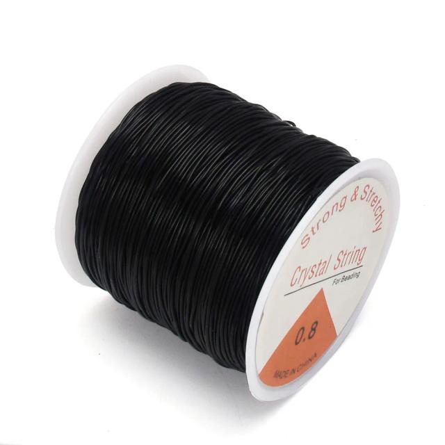 Cordão Elástico de 100m para Joias e Pulseiras de Cristal 0,8mm Ideal para Kandi e Projetos com Argila