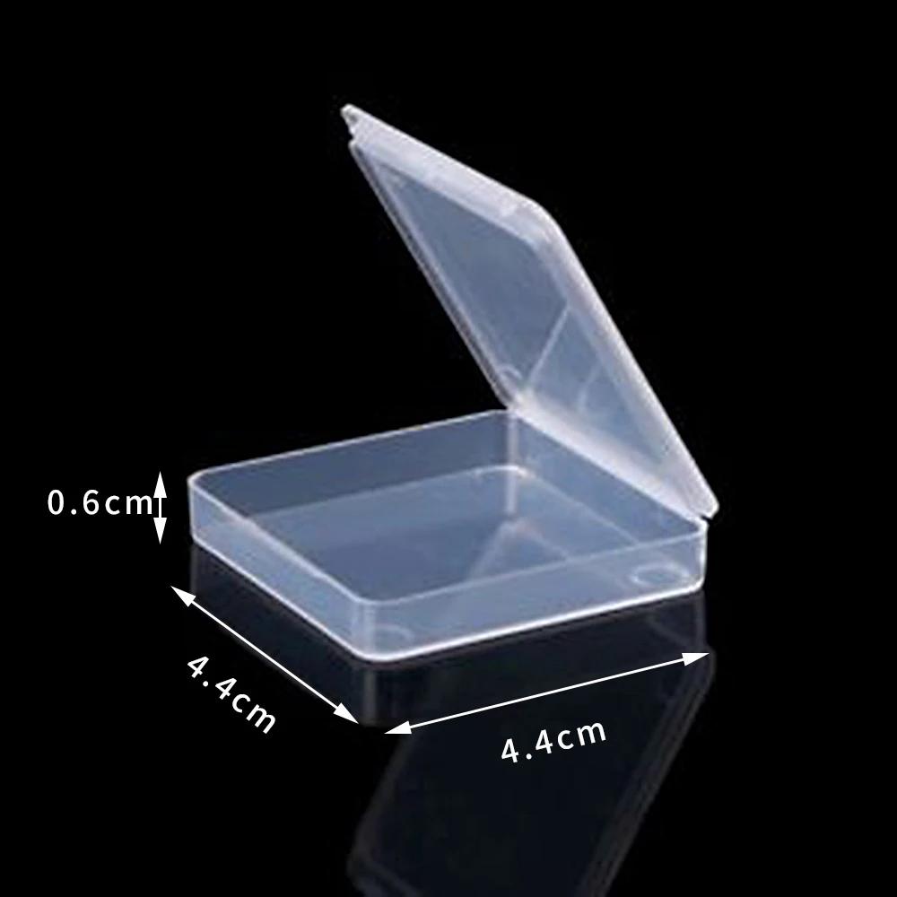 Mini Caixas De Armazenamento Transparente para Jóias, Organizador De Diversos, Caso De Artesanato De Contas, Pequeno Quadrado Recipientes De Plástico, Caixa Prática, 10PCs - Image 1