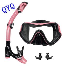 QYQ-Máscara Profissional Snorkel Mergulho e Snorkel Goggles Set, Óculos De Natação, Easy Breath Tube - Image 3