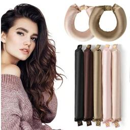 Modeladores de cabelo sem calor, haste de ondulação de cetim, faixa de cabeça sem calor, cachos de seda, rolos de cabelo preguiçosos, modelador de cabelo macio para dormir em ferramentas de estilo - Image 1