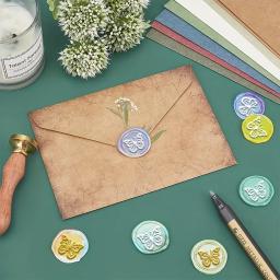 Selos de cera com cabeça removível, padrão de animais mistos para DIY Invitation Card Craft, borboleta, coruja, abelha, inseto, coala, coelho, cão, 25mm - Image 6