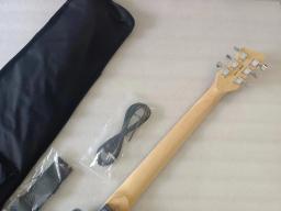 High Quyality Easy Taking Travel Guitar 34 Polegada 6 Cordas Mini Guitarra Elétrica High Gloss Bling Blue Color Free Cotton Soft bag - Image 6