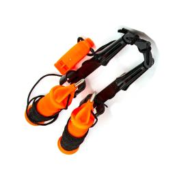 Inverno picareta de pesca no gelo cinzel portátil ao ar livre life-saving handheld espigões com correia de pesca equipamento de pesca ferramenta - Image 3