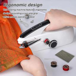 Máquina De Costura Portátil, Alimentado Por Bateria, Elétrica, USB, Dispositivo De Costura Rápida, Costura Em Casa, DIY Viagem, Tecido Máquinas Artesanato - Image 1