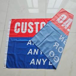 Impressão digital Bandeira personalizada, qualquer tamanho, logotipo da empresa, esporte ao ar livre, banner publicitário, manga de poliéster, ilhós de latão - Image 3