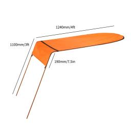 Único Caiaque Canoa Toldo, Barco Canopy, 125x110cm, Portable Folding Sunshade Tendas, Abrigos De Chuva, Barcos Acessórios, 1 Conjunto - Image 6
