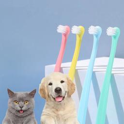 Pequena escova de cabeça para cão e gato, ferramentas de limpeza dos dentes, produtos para animais, limpeza da boca - Image 2
