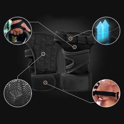 Luvas esportivas de treinamento para homens mulheres luvas de treino fitness construção do corpo levantamento de peso ginásio mão pulso palma protetor luvas - Image 3