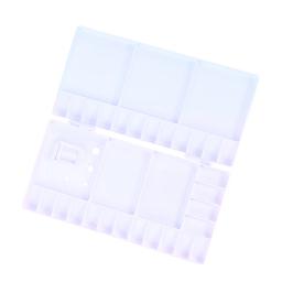 Bandeja de mistura de paleta de aquarela dobrável, cores de tinta dobrável, bolso de viagem branco - Image 1