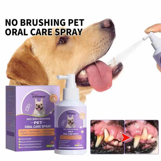 Spray Bucal para Pets: Limpeza Dental e Remoção de Odor para Gatos e Cães