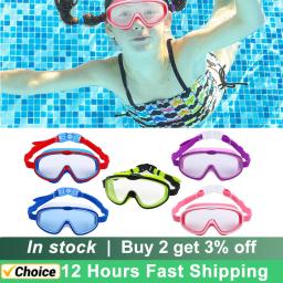 Óculos de natação crianças natação à prova dwaterproof água mergulho máscara eyewear uv anti nevoeiro piscina esportes óculos grande quadro para crianças adolescente - Image 1