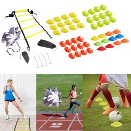 Kit Equipamento De Treino Com Resistência De Paraquedas Disco, Footwork Ajustável, Futebol, Futebol, Fitness, Degraus De Velocidade, Agilidade Escada - Image 1