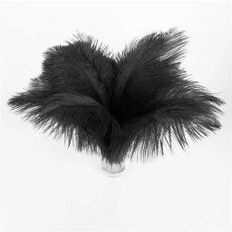 Penas pretas de avestruz para decoração de festas de casamento, penas naturais de avestruz para artesanato, 15-75cm 6-30 - Image 4