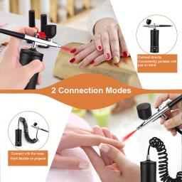 Aerógrafo para unhas com compressor, escova de ar portátil com compressor para unhas, arte, bolo, pintura, artesanato, aerógrafo para arte em unhas - Image 4