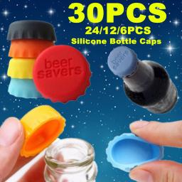 6/12/24/30pcs Reutilizável Silicone Garrafa Fresco-manutenção Cap Garrafa de Cerveja Selada Vinagre Sauce Garrafa Rolha Protetora - Image 1