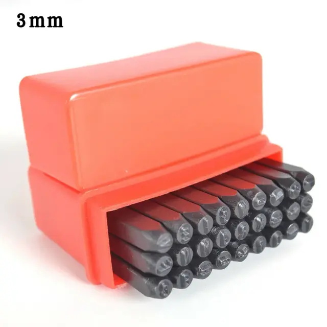 Conjunto de 27 Ferramentas para Artesanato em Couro com Selos de Letras A-Z em Aço Metálico - Perfuração de 2 a 6 mm