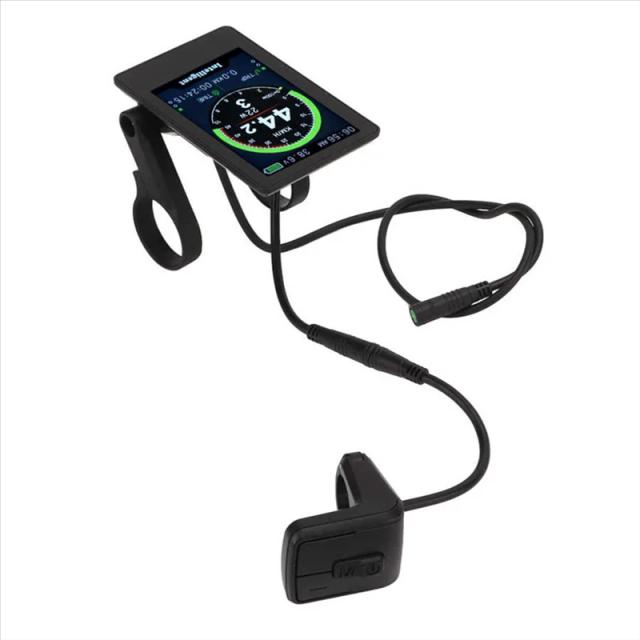 Display LCD colorido para bicicleta elétrica com motor Mid Drive, IP65 impermeável, IPS de alta visibilidade e 3.5 polegadas, modelo 860C.