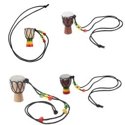 Africano Mini Djembe Percussão Hand Drum, Pingente para Bongo, Presente clássico para crianças, Kids Learning Instrument, Presente - Image 1