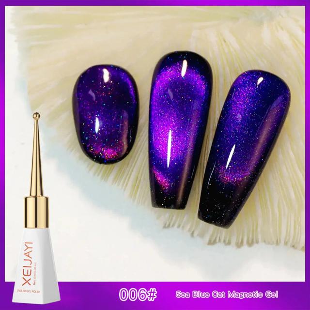Esmalte XEIJAYI Cat Eye em Gel Magnético UV - Cerâmica Semi-Permanente para Profissionais de Unhas