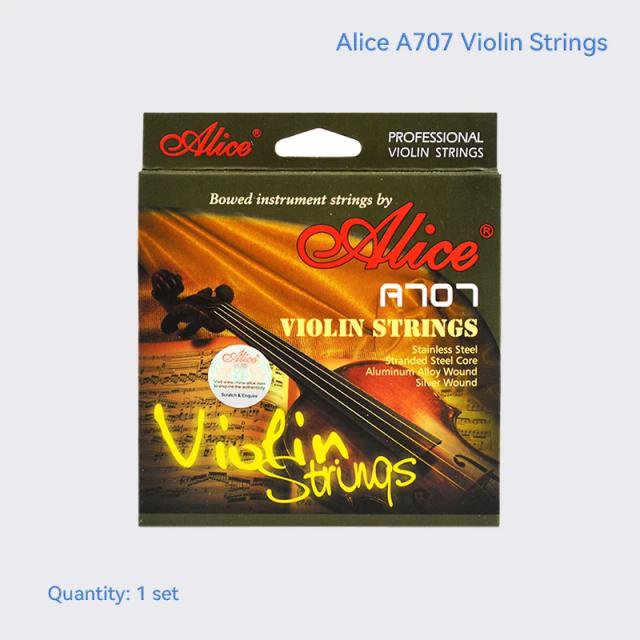 Corda de Enrolamento Alice A707 Steel-Core para Violino - Acessórios Universais para Todos os Tamanhos, Novo 2023
