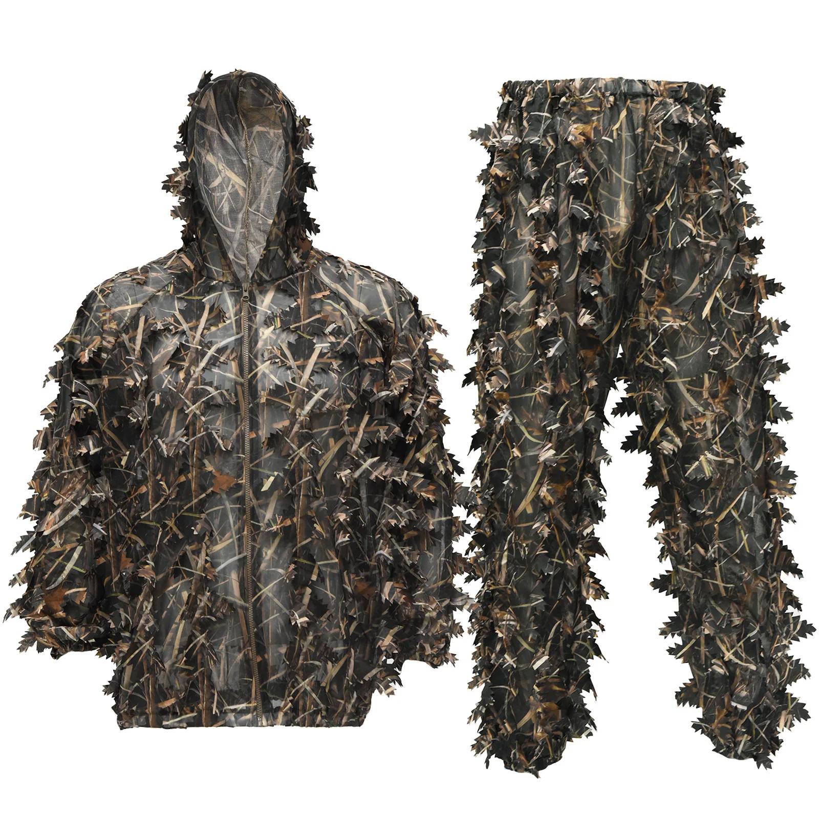 Homens ao ar livre tático ghillie terno biônico camo caça roupas fotografia observação de pássaros atirador treinamento combate tiro uniforme - Image 1
