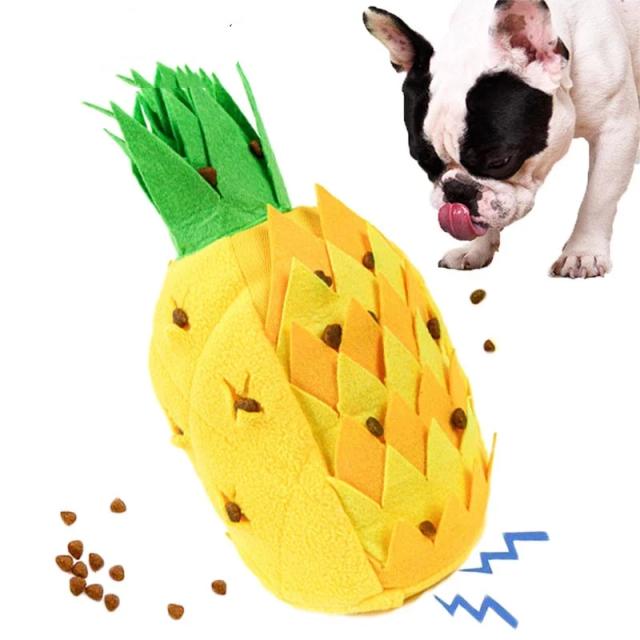 Cobertor de Treinamento para Pets Sniffing Pineapple: Brinquedo de Quebra-Cabeça, Tapete de Treinamento e Alimentação Interativa para Cães