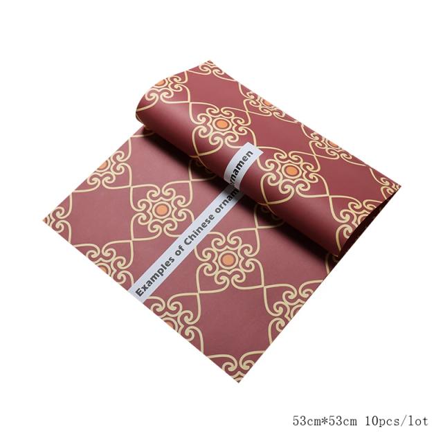 Papel de Embrulho com Textura Gótica para Buquês, Caixas de Presente e Projetos DIY – Pacote com 10 Folhas Estilosas