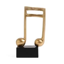 Estatueta De Nota Musical De Resina, Estatueta De Arte Decorativa, Artesanato Dourado, Sala De Estar, Armário De Vinho, Enfeites De Mesa, Decoração De Casa - Image 6