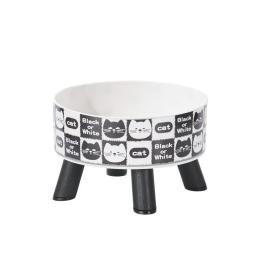 Desenhos animados Pet pescoço proteção tigela, sem boca preta, estilo retro, alimentação água gato arroz tigela, 1pc - Image 4
