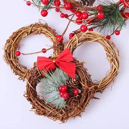 10/12/15/20/25/30cm redondo natural rattan anel guirlanda de natal pendurado ornamento diy floral grinalda decoração de casamento decoração de casa - Image 2