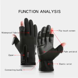 Luvas de ciclismo impermeáveis e à prova de vento para homens, tela de toque, bicicleta, scooter, equitação, ao ar livre, motocicleta, esqui, bicicleta, quente, inverno - Image 3