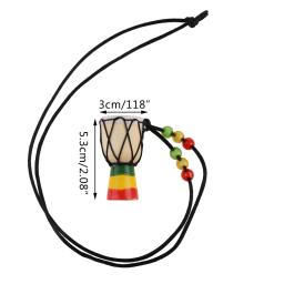Africano Mini Djembe Percussão Hand Drum, Pingente para Bongo, Presente clássico para crianças, Kids Learning Instrument, Presente - Image 6