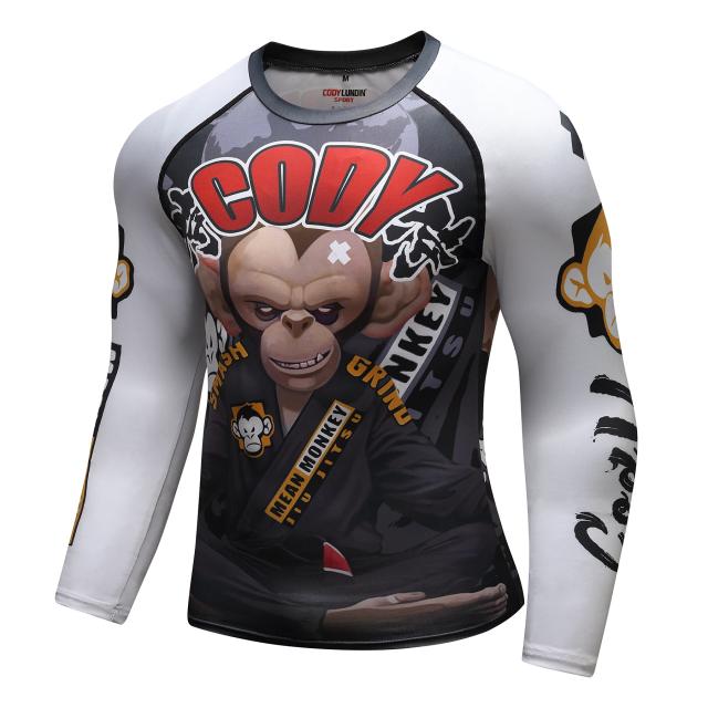 Rashguard Masculino Personalizado para Jiu Jitsu e Boxe - Camisa de Manga Comprida e Compressão para Treinos e Bodybuilding