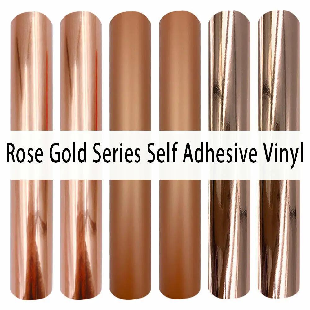 Ouro prata rosa ouro removível adesivo vinil 6 folhas 12 "x 10" pacote de vinil artesanal para copos vidro festa decoração adesivo para corte - Image 1