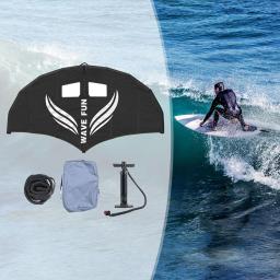 Asa inflável de surf leve multifuncional com janela transparente Paddle Board para kitesurf, surf de esportes aquáticos - Image 4
