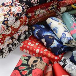 Tecidos africanos estampados para hanfu, material artesanal hanfu, tecido 100% algodão para vestido, quimono japonês bronzizado, pano DIY, 145x50cm - Image 6