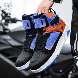 Sapatos de proteção profissional para motocicleta, botas de motocicleta com amortecimento resistente ao desgaste, antiderrapantes, à prova d'água, respirável, anticolisão, roupas de trabalho diário, sapatos de motocicleta, botas de longa distância - Image 3