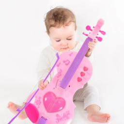 Puxar as guitarras de corda para crianças brinquedo educacional crianças instrumento em miniatura plástico música brinquedo violino - Image 2