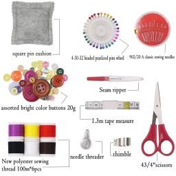Caixa De Costura Média Com Acessórios, Cesta De Costura, Organizador Com Suprimentos, Kits DIY para Adultos - Image 2