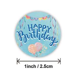 Etiqueta de selagem Adesivos para Embalagem de Presente, Bonito, Feliz Aniversário, DIY, Decoração de Festa, Brinquedos para Crianças, 100-500PCs, 1in - Image 2