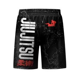 Camiseta e calça masculina de MMA Boxe Rash Guard, calções de ginástica, luta brasileira, MMA Boxe, Jiu Jitsu, novas roupas esportivas, 4 pçs/set - Image 6