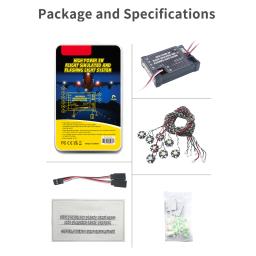 Sistema de luz intermitente simulado de voo G.T.POWER, luz LED para avião RC, aeronave de asa fixa, alta potência, 3W - Image 6